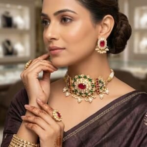 Bridal kundan choker set